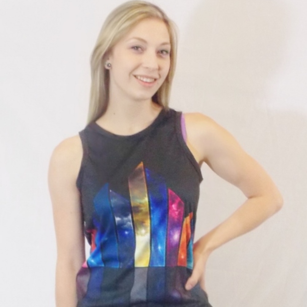 New! Colorful tank in size medium